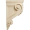 Ekena Millwork 4 3/4"W x 8"D x 13 1/4"H Large Fig Leaf Corbel, Rubberwood COR04X08X13FIRW - alternate 3